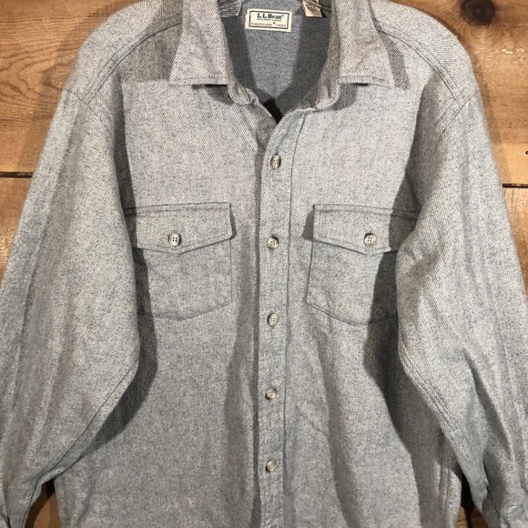 Vintage L.L. Bean Timberline Button Down Shirt Mens Size Large Tall Flannel - Picture 3 of 11